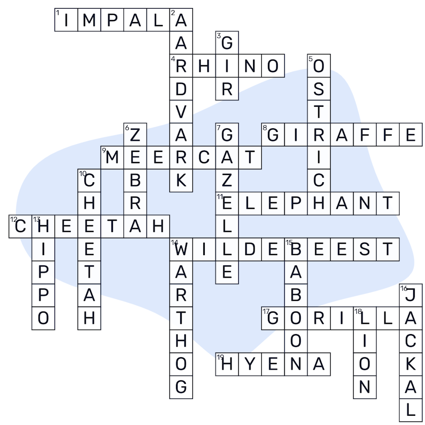 crossword puzzle example
